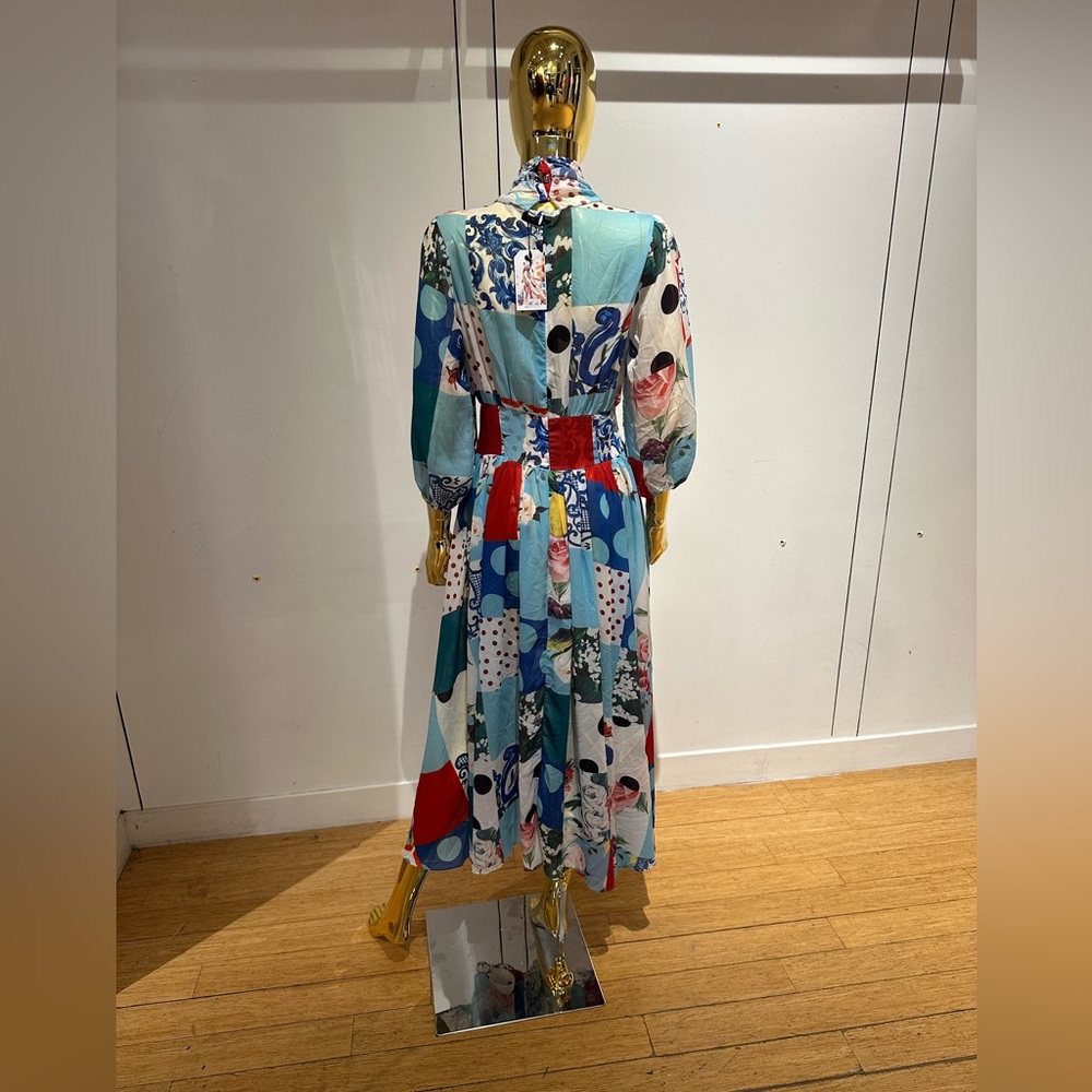 Colorful Patterned Maxi Dress - Picture 3 of 6